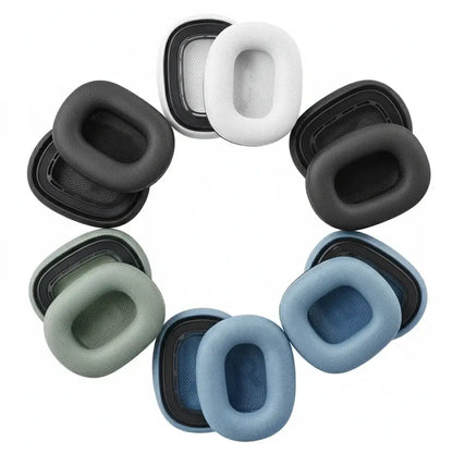 AirPods Max Mesh Ear Pads - Upgrade Your Comfort & Style in various colors arranged in a circular pattern.