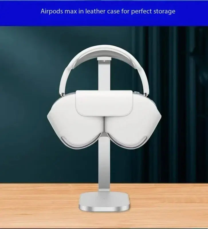 Headphone Charging Stand - Organize & Power Your Tech with Airpods max in leather case for perfect storage