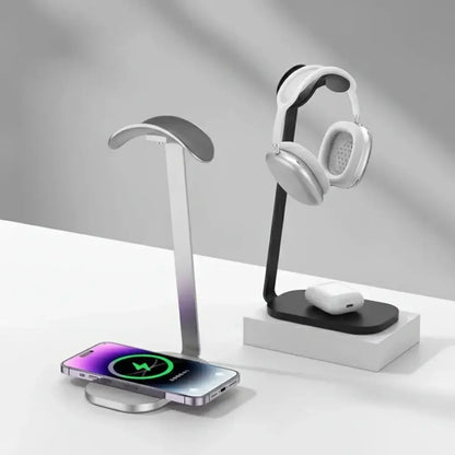 Headphone Charging Stand - Organize & Power Your Tech with stylish design for headphones and mobile charging.